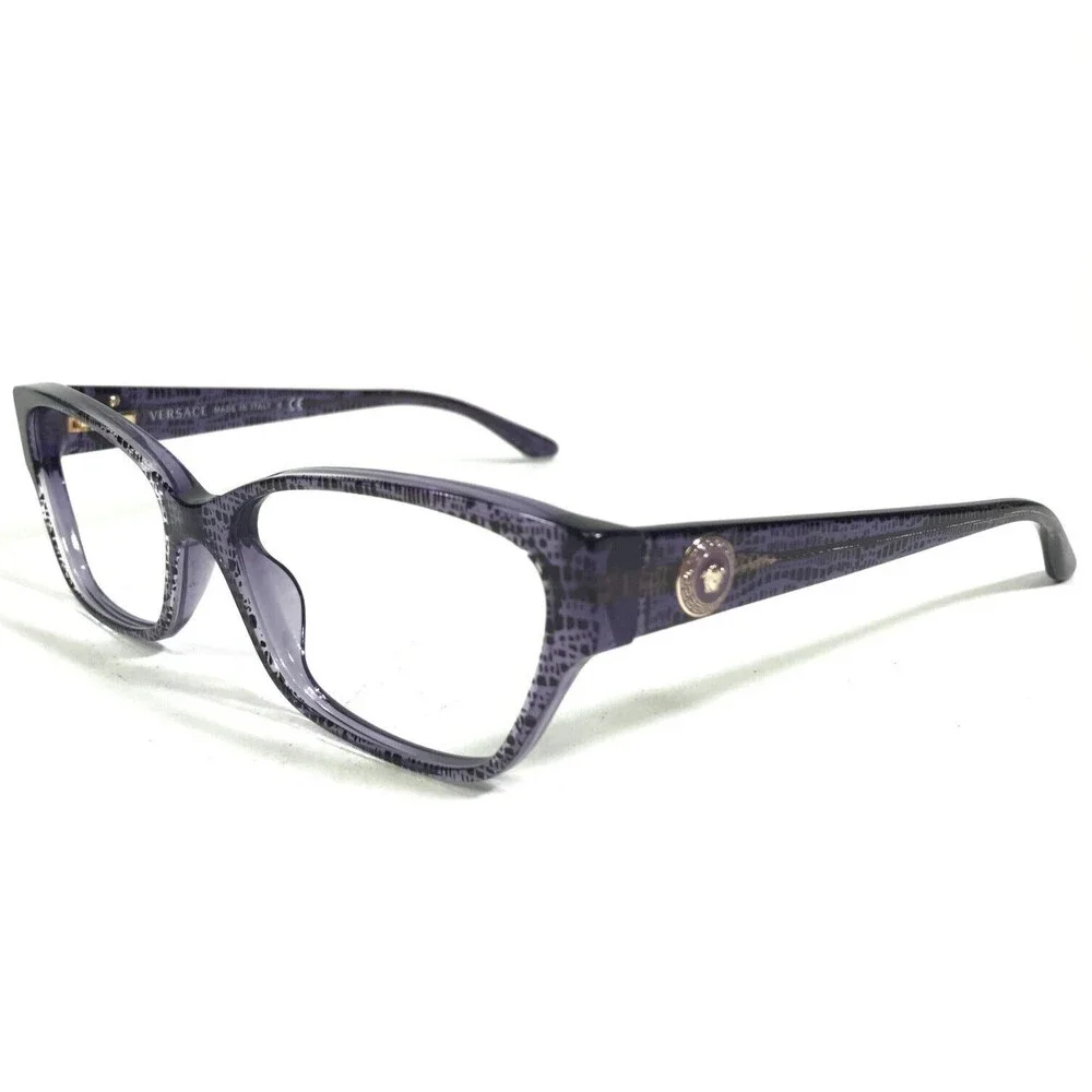 Versace Eyeglasses Frames MOD.3172 5000 Clear Speckled Purple Medusa 54-16-135